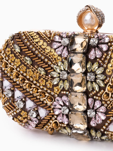 Cynthia Beaded Embroidery Clutch Bag - Opulent Empire