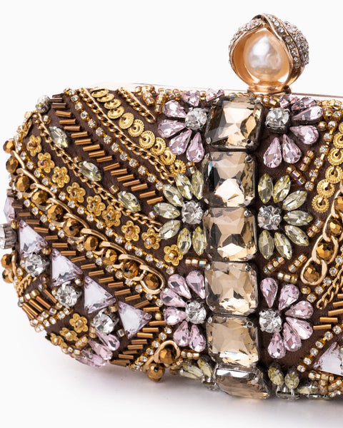 Cynthia Beaded Embroidery Clutch Bag - Opulent Empire