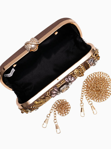 Cynthia Beaded Embroidery Clutch Bag - Opulent Empire