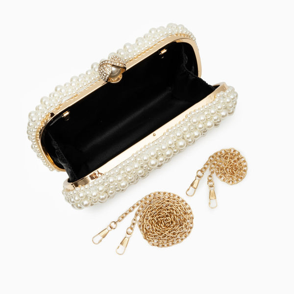 Chantal Pearl Clutch Bag - Opulent Empire
