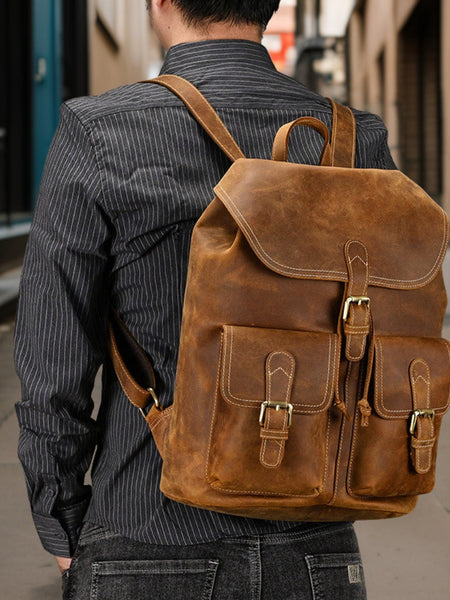 Elijah™ | Stylish Leather Backpack