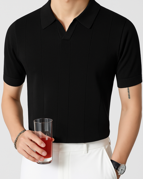 Men's Plus Size Collared Neck Short Sleeve Polo - Opulent Empire