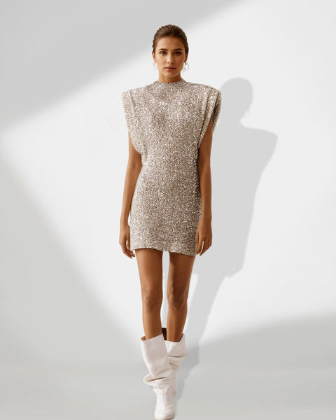 Slim Fit Sequin Dress All Over for an Elegant and Glamorous Look