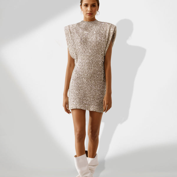 Slim Fit Sequin Dress All Over for an Elegant and Glamorous Look
