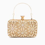 Flower Rhinestones Clutch Bag - Opulent Empire