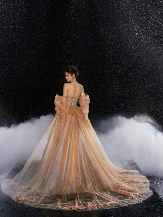 Golden Halo Ensemble Gown