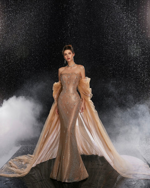 Golden Halo Ensemble Gown