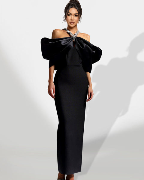 Elegant and Chic Bandage Dress with Floating Ombre