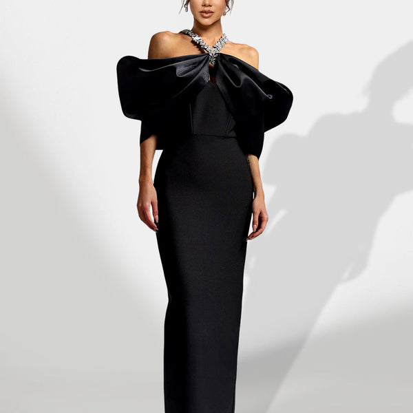 Elegant and Chic Bandage Dress with Floating Ombre