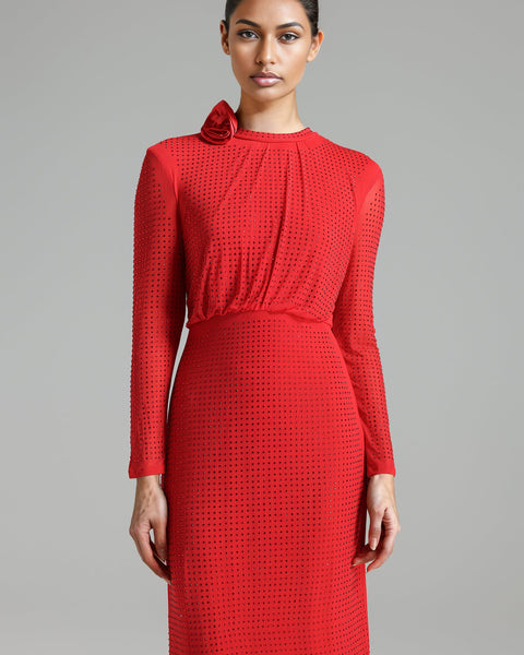 Firona™ | Crystal Mesh Maxi Dress - Opulent Empire