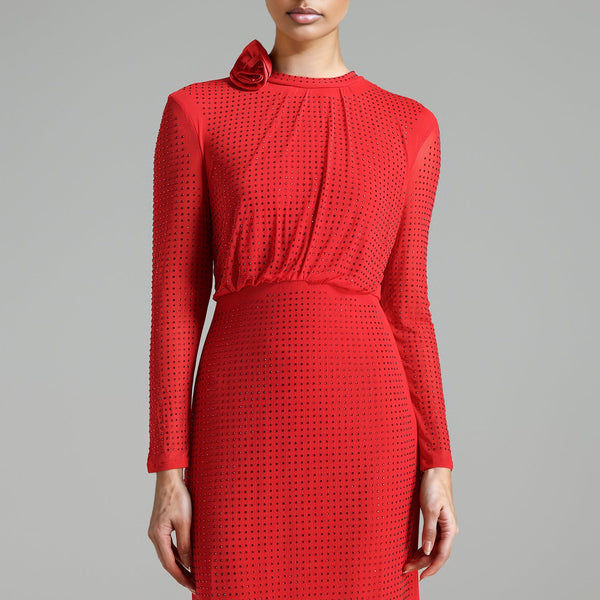 Firona™ | Crystal Mesh Maxi Dress - Opulent Empire