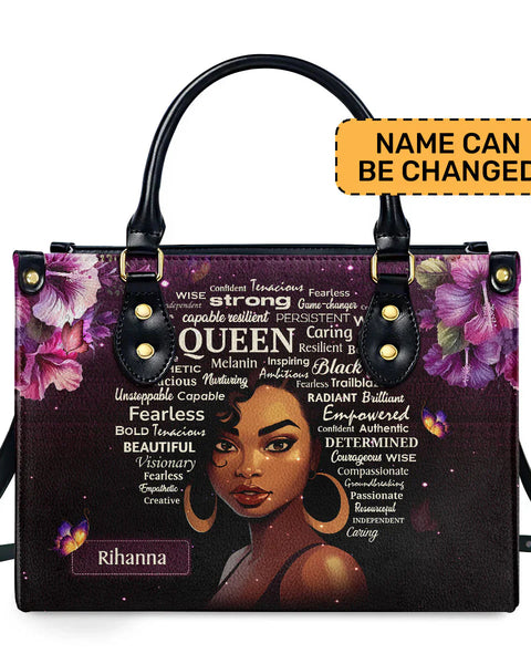 Luxury African Girl Print Leather Top-Handle Tote Handbag for Women - Opulent Empire