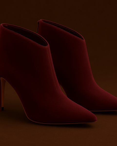 Victoria | Suede Stiletto Ankle Booties - Opulent Empire
