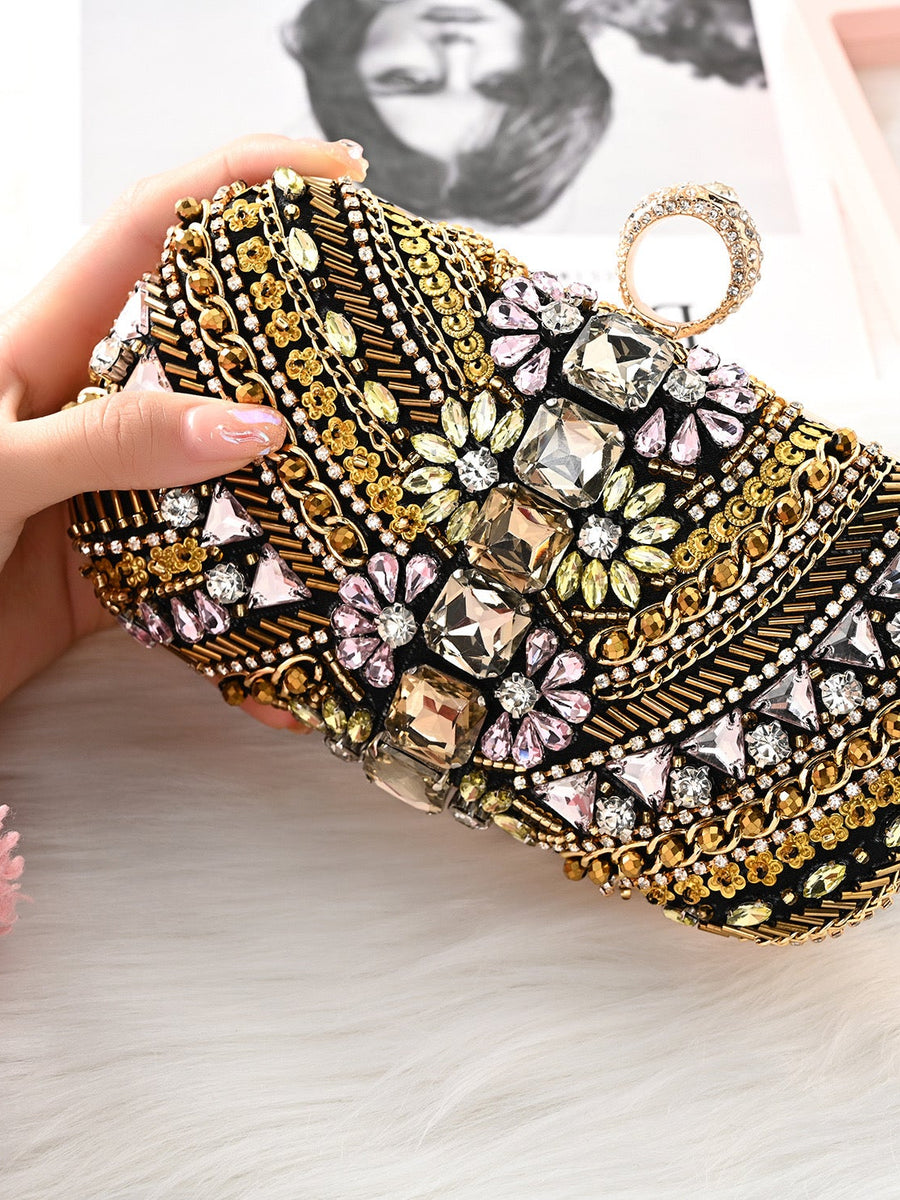 Cynthia Beaded Embroidery Clutch Bag - Opulent Empire