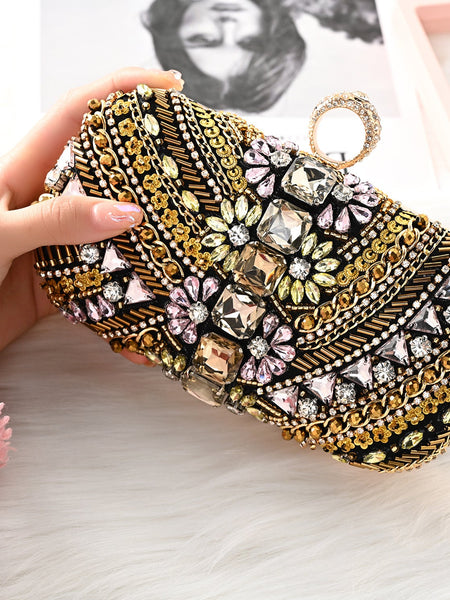 Cynthia Beaded Embroidery Clutch Bag - Opulent Empire