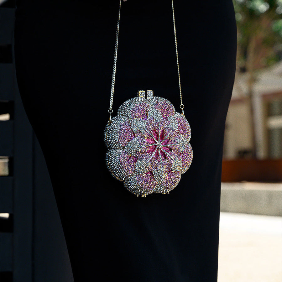 Jeline Flower Clutch Bag - Opulent Empire
