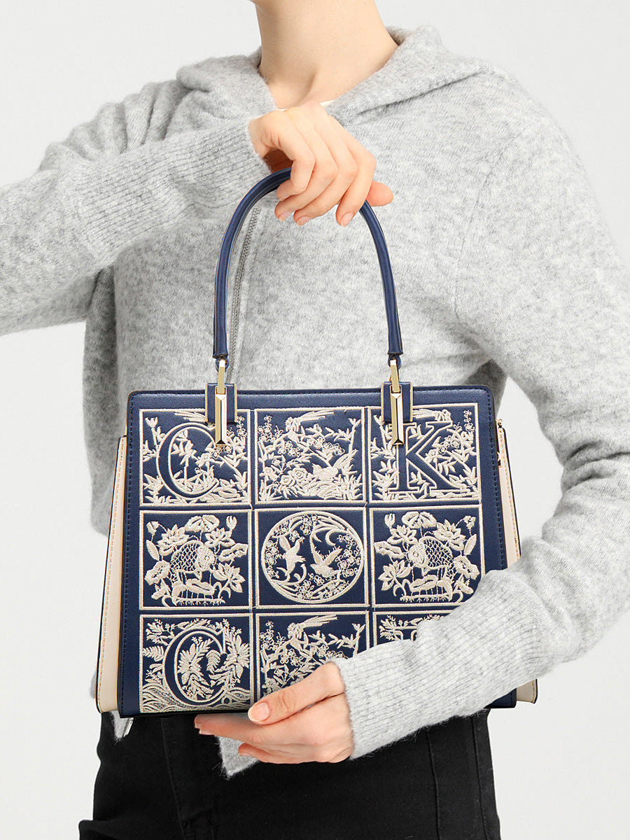 Havilah Embroidery Medium Tote Bag - Opulent Empire