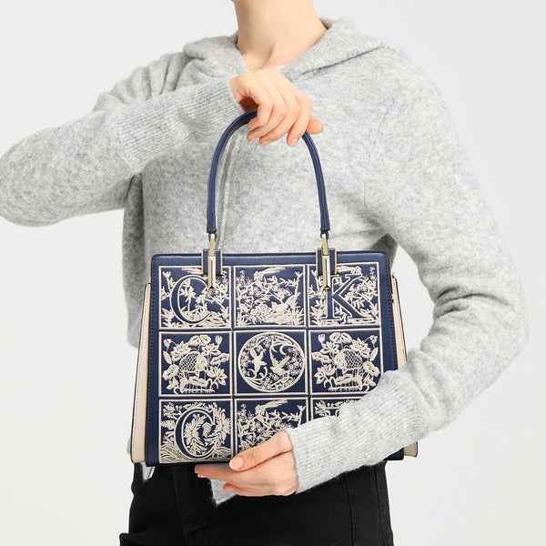 Havilah Embroidery Medium Tote Bag - Opulent Empire