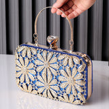 Flower Rhinestones Clutch Bag - Opulent Empire