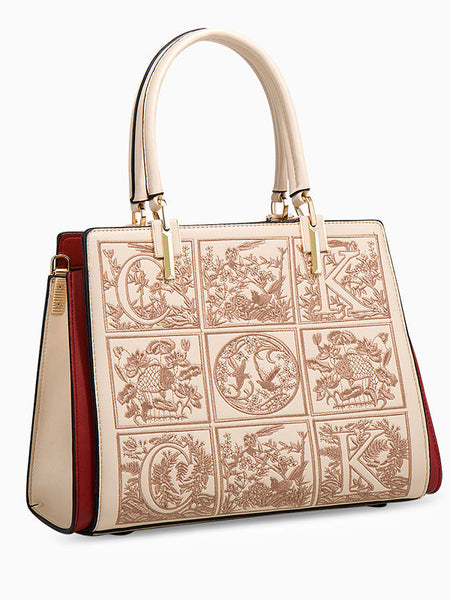 Havilah Embroidery Medium Tote Bag - Opulent Empire
