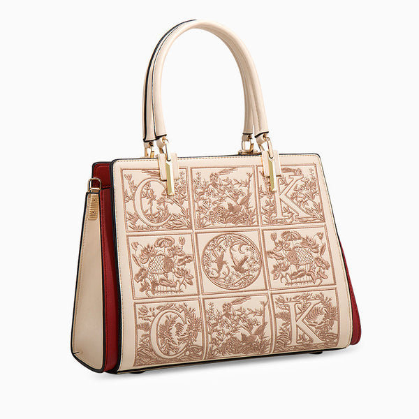 Havilah Embroidery Medium Tote Bag - Opulent Empire