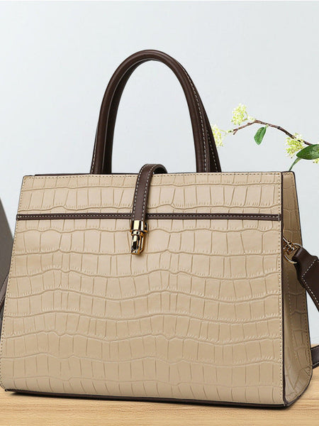 Kate Crocodile Pattern Medium Tote Bag - Opulent Empire