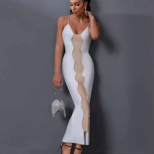 Caprera-knit Maxi Bandage Dress - Opulent Empire