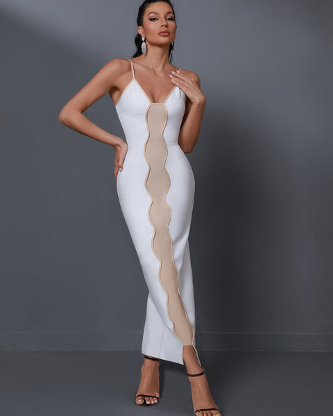 Caprera-knit Maxi Bandage Dress - Opulent Empire