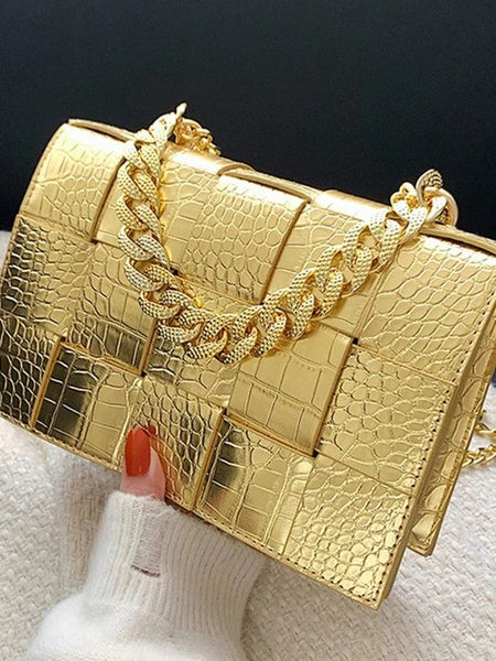 Crocodile Pattern Crossbody Bag - Opulent Empire