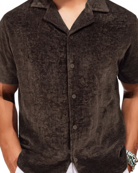 Men's Plus Size Button Down Short Sleeve Shirt - Opulent Empire