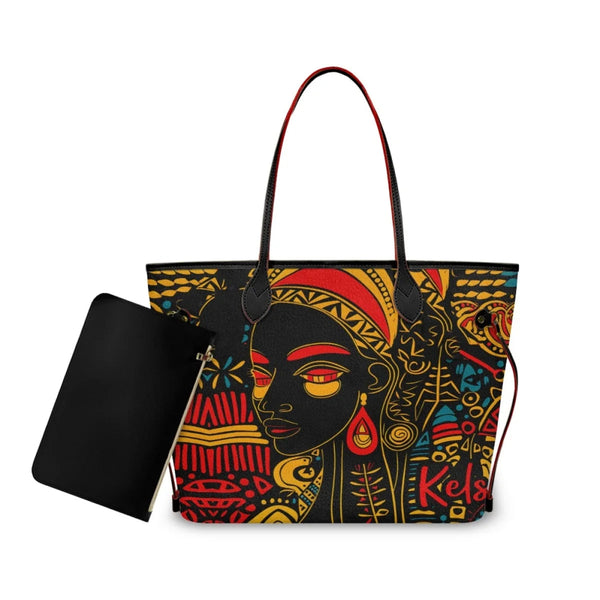 African Girls™ | Large Leather Tote Bags - Opulent Empire