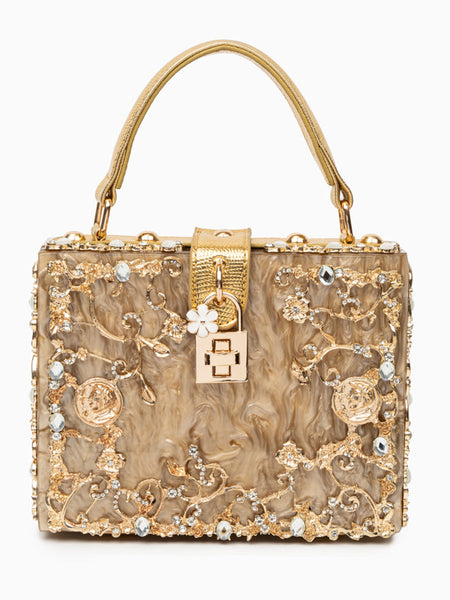 Acrylic Box Handbag - Opulent Empire