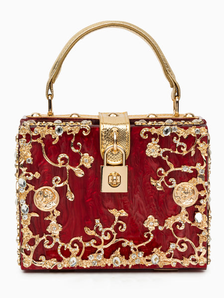 Acrylic Box Handbag - Opulent Empire