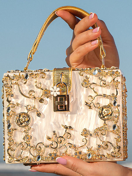 Acrylic Box Handbag - Opulent Empire