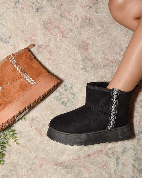 WILD DIVA Round Toe Platform Boots - Opulent Empire