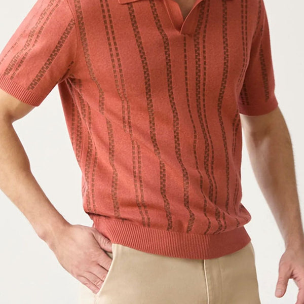 Men's Plus Size Collared Neck Short Sleeve Polo - Opulent Empire