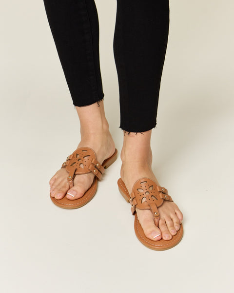 Forever Link Cutout PU Leather Open Toe Sandals - Opulent Empire