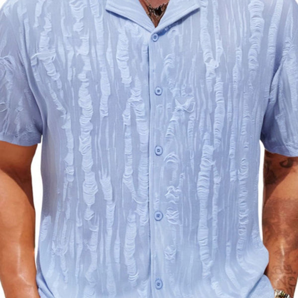 Men's Plus Size Collared Neck Short Sleeve Shirt - Opulent Empire