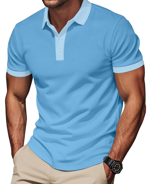 Men's Full Size Short Sleeve Collared Polo Plus Size - Opulent Empire