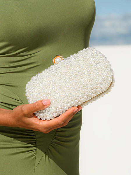 Chantal Pearl Clutch Bag - Opulent Empire