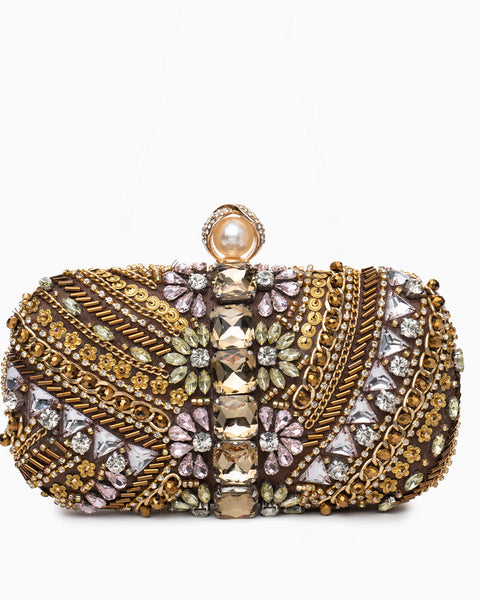 Cynthia Beaded Embroidery Clutch Bag - Opulent Empire