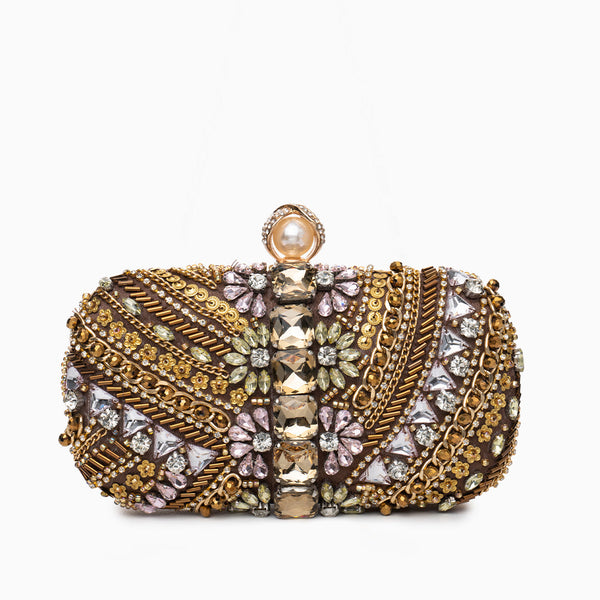 Cynthia Beaded Embroidery Clutch Bag - Opulent Empire