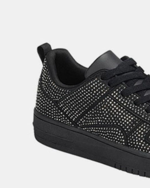Forever Link Rhinestone Platform Flat Sneakers - Opulent Empire