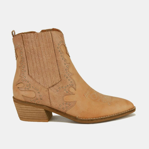 Beast Fashion Studded Detail Point Toe Boots - Opulent Empire