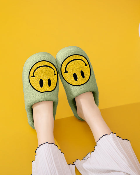 Melody Smiley Face Slippers - Opulent Empire