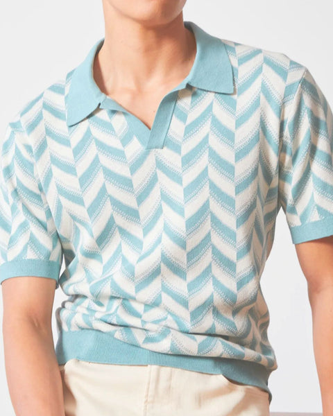 Men's Plus Size Contrast Short Sleeve Polo - Opulent Empire