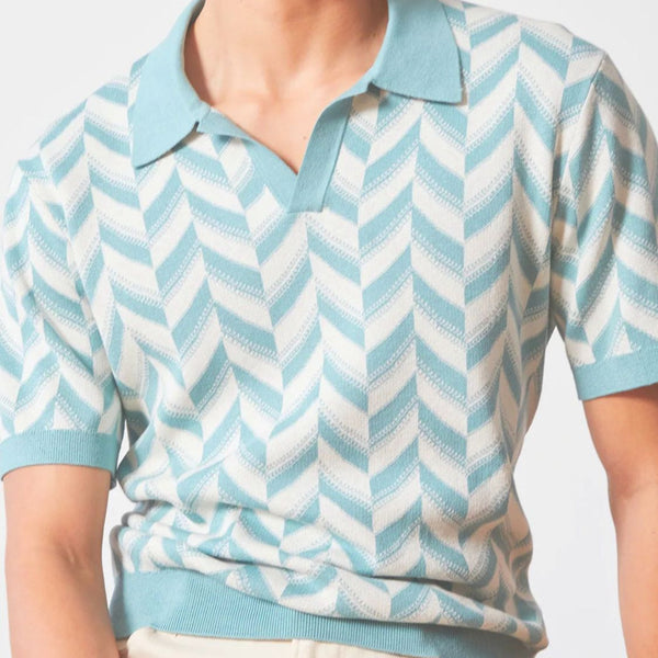 Men's Plus Size Contrast Short Sleeve Polo - Opulent Empire