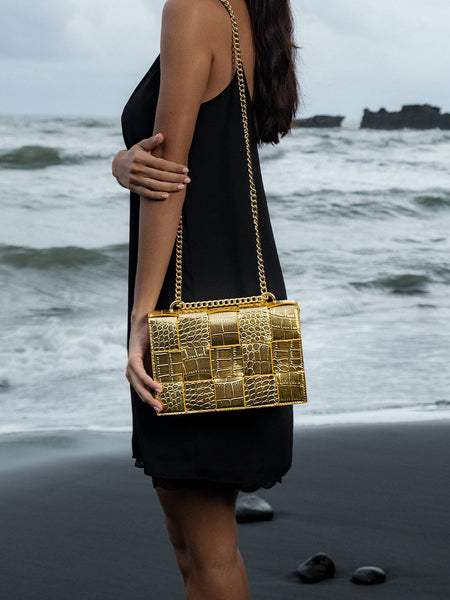 Crocodile Pattern Crossbody Bag - Opulent Empire