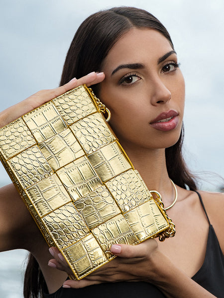 Crocodile Pattern Crossbody Bag - Opulent Empire