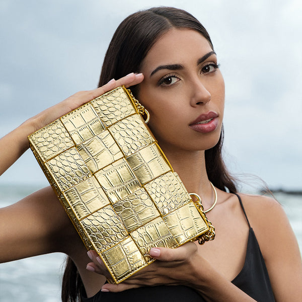 Crocodile Pattern Crossbody Bag - Opulent Empire